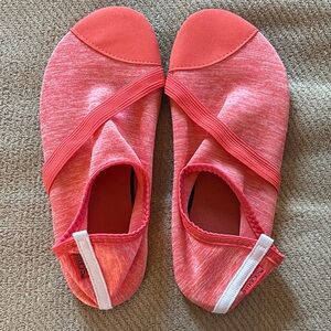 Fitkicks Coral Large Slip-On Shoes for Exercise/Yoga or Anything for Comfort